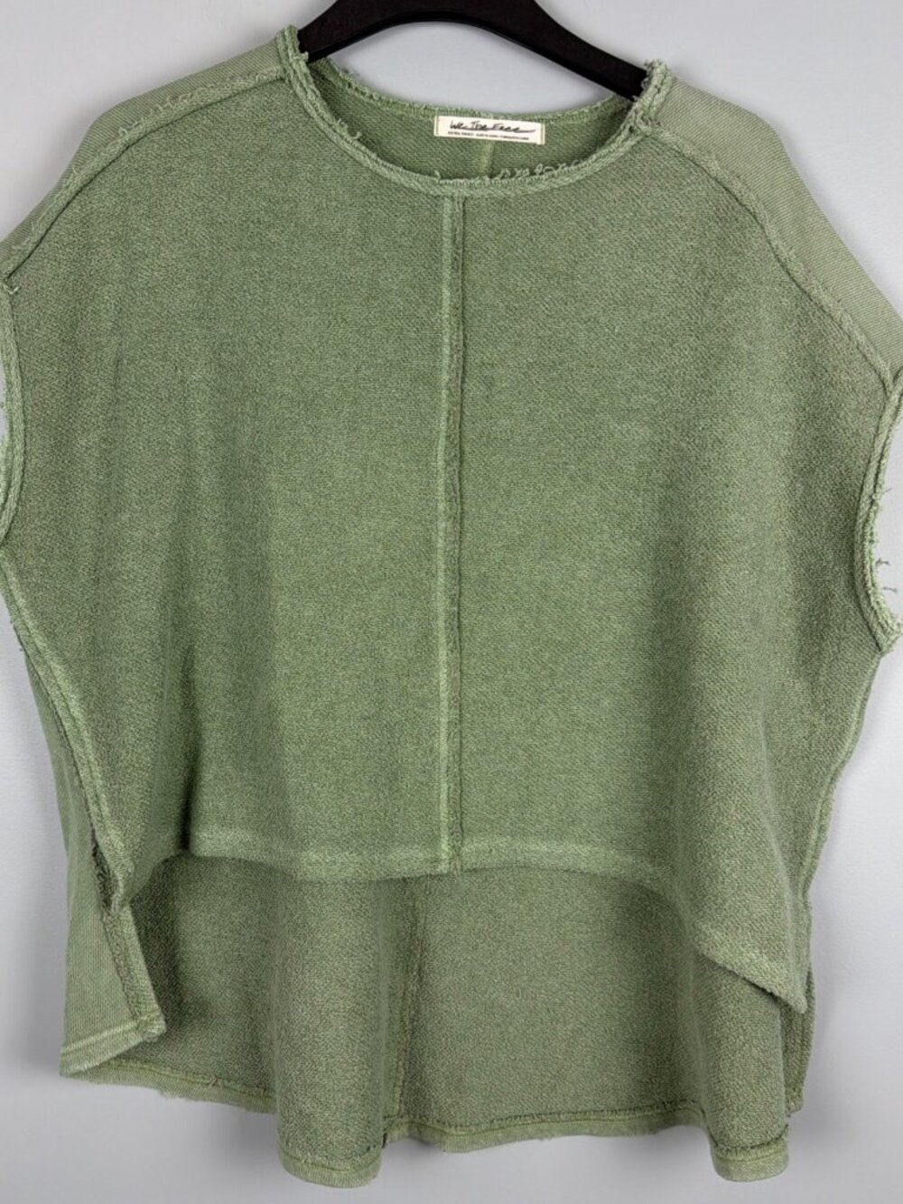 Free People We The Free Shirt Womens XS Green Oversized Terrycloth Beach Pool